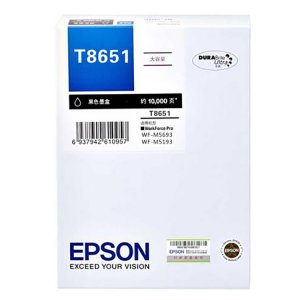 爱普生（EPSON）T8651 原装黑色墨盒 (适用WF-M5193/5693机型)约10000页 