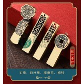 信发（TRNFA）金属复古风U盘 创意中国风定制优盘 免费刻字 logo usb2.0青铜色 32G