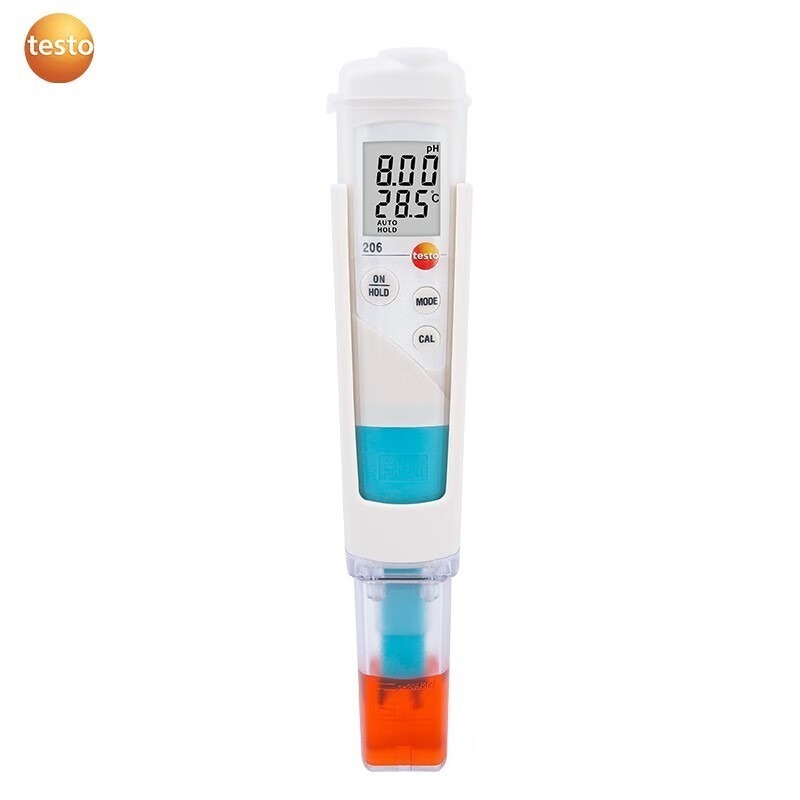 浙创领舰德图（testo）206-PH1 PH酸碱度/温度测量仪适用于液体 订货号0563 2061 1年维保  